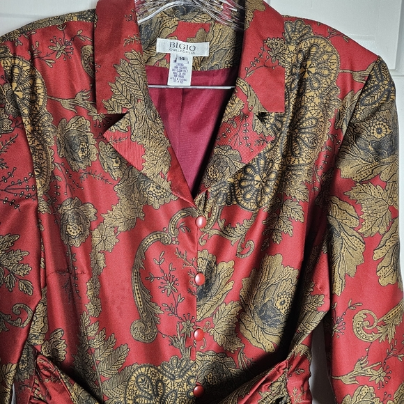 BIGIO COLLECTION Women Paisley Dress Size 14 - Picture 8 of 15